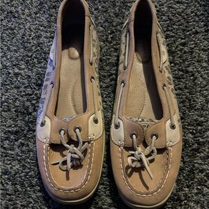 Sperry Top Sider Flats Size 11 Leopard Print Sequin